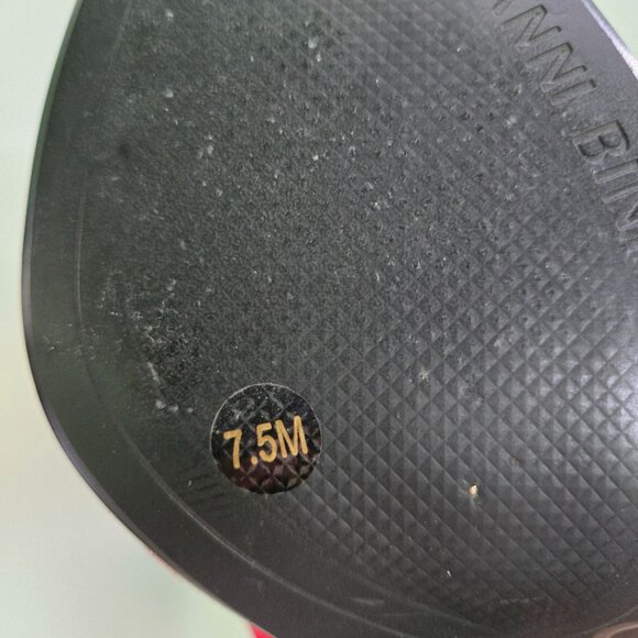 Gianni Bini Red Suede Unique Block Heel Point Toe Pumps Size 7.5M - Picture 7 of 8